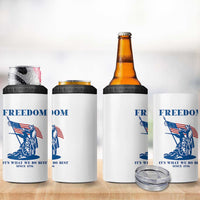 Freedom It’s What We Do Best Since 1776 4 in 1 Can Cooler Tumbler Revolutionary War Patriot Battle Scene
