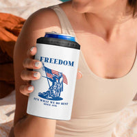 Freedom It’s What We Do Best Since 1776 4 in 1 Can Cooler Tumbler Revolutionary War Patriot Battle Scene