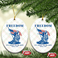 Freedom It’s What We Do Best Since 1776 Ceramic Ornament Revolutionary War Patriot Battle Scene