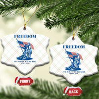 Freedom It’s What We Do Best Since 1776 Ceramic Ornament Revolutionary War Patriot Battle Scene
