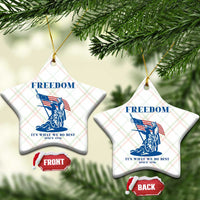 Freedom It’s What We Do Best Since 1776 Ceramic Ornament Revolutionary War Patriot Battle Scene