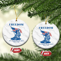 Freedom It’s What We Do Best Since 1776 Ceramic Ornament Revolutionary War Patriot Battle Scene