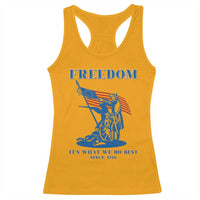 Freedom It’s What We Do Best Since 1776 Racerback Tank Top Revolutionary War Patriot Battle Scene