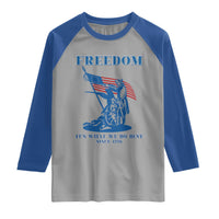 Freedom It’s What We Do Best Since 1776 Raglan Shirt Revolutionary War Patriot Battle Scene