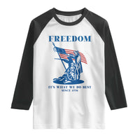 Freedom It’s What We Do Best Since 1776 Raglan Shirt Revolutionary War Patriot Battle Scene