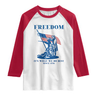 Freedom It’s What We Do Best Since 1776 Raglan Shirt Revolutionary War Patriot Battle Scene