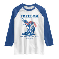Freedom It’s What We Do Best Since 1776 Raglan Shirt Revolutionary War Patriot Battle Scene