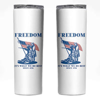 Freedom It’s What We Do Best Since 1776 Skinny Tumbler Revolutionary War Patriot Battle Scene