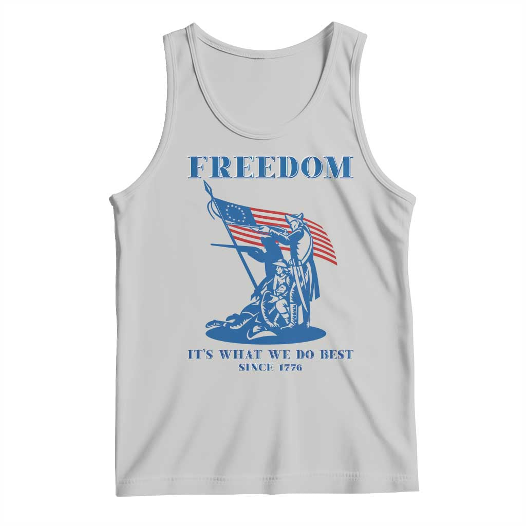 Freedom It’s What We Do Best Since 1776 Tank Top Revolutionary War Patriot Battle Scene