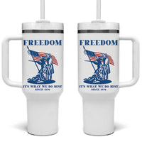 Freedom It’s What We Do Best Since 1776 Tumbler With Handle Revolutionary War Patriot Battle Scene