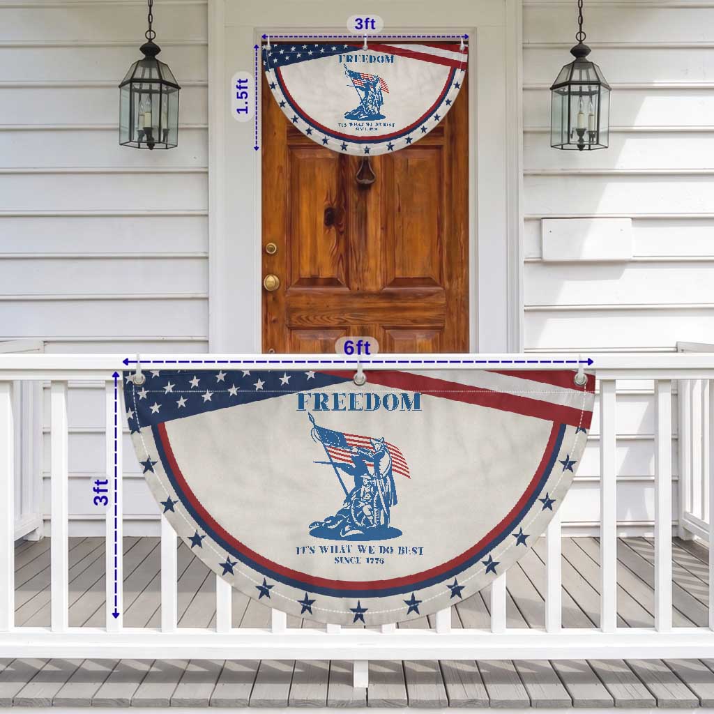 Freedom It’s What We Do Best Since 1776 Patriotic Fan Flag Revolutionary War Patriot Battle Scene