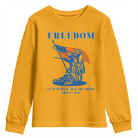 Freedom It’s What We Do Best Since 1776 Youth Sweatshirt Revolutionary War Patriot Battle Scene