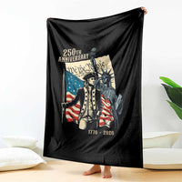 250th Anniversary 1776-2026 We The People Throw Blanket George Washington and Statue of Liberty History Pride