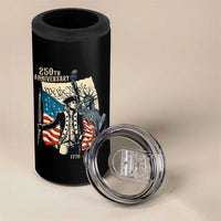 250th Anniversary 1776-2026 We The People 4 in 1 Can Cooler Tumbler George Washington and Statue of Liberty History Pride