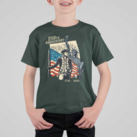 250th Anniversary 1776-2026 We The People T Shirt For Kid George Washington and Statue of Liberty History Pride