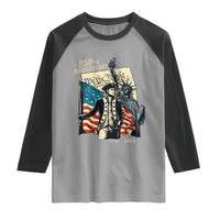 250th Anniversary 1776-2026 We The People Raglan Shirt George Washington and Statue of Liberty History Pride