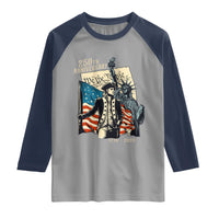 250th Anniversary 1776-2026 We The People Raglan Shirt George Washington and Statue of Liberty History Pride