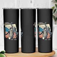 250th Anniversary 1776-2026 We The People Skinny Tumbler George Washington and Statue of Liberty History Pride