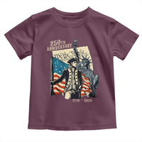 250th Anniversary 1776-2026 We The People Toddler T Shirt George Washington and Statue of Liberty History Pride