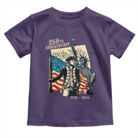 250th Anniversary 1776-2026 We The People Toddler T Shirt George Washington and Statue of Liberty History Pride