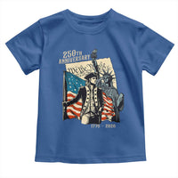 250th Anniversary 1776-2026 We The People Toddler T Shirt George Washington and Statue of Liberty History Pride