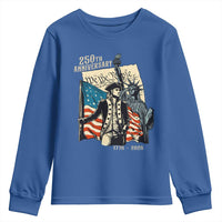 250th Anniversary 1776-2026 We The People Youth Sweatshirt George Washington and Statue of Liberty History Pride
