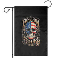 Freedom Tour 250 Years 1776-2026 American Flag Skull Garden Flag Rock Aesthetic Patriotic Semiquincentennial 250th Anniversary