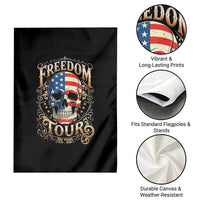 Freedom Tour 250 Years 1776-2026 American Flag Skull Garden Flag Rock Aesthetic Patriotic Semiquincentennial 250th Anniversary