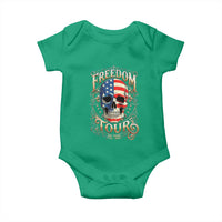 Freedom Tour 250 Years 1776-2026 American Flag Skull Baby Onesie Rock Aesthetic Patriotic Semiquincentennial 250th Anniversary