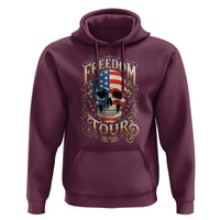 Freedom Tour 250 Years 1776-2026 American Flag Skull Hoodie Rock Aesthetic Patriotic Semiquincentennial 250th Anniversary