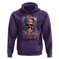 Freedom Tour 250 Years 1776-2026 American Flag Skull Hoodie Rock Aesthetic Patriotic Semiquincentennial 250th Anniversary