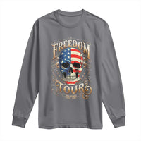 Freedom Tour 250 Years 1776-2026 American Flag Skull Long Sleeve Shirt Rock Aesthetic Patriotic Semiquincentennial 250th Anniversary