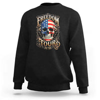 Freedom Tour 250 Years 1776-2026 American Flag Skull Sweatshirt Rock Aesthetic Patriotic Semiquincentennial 250th Anniversary