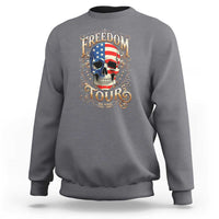 Freedom Tour 250 Years 1776-2026 American Flag Skull Sweatshirt Rock Aesthetic Patriotic Semiquincentennial 250th Anniversary
