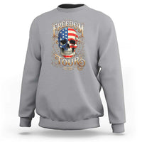 Freedom Tour 250 Years 1776-2026 American Flag Skull Sweatshirt Rock Aesthetic Patriotic Semiquincentennial 250th Anniversary