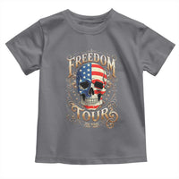 Freedom Tour 250 Years 1776-2026 American Flag Skull Toddler T Shirt Rock Aesthetic Patriotic Semiquincentennial 250th Anniversary