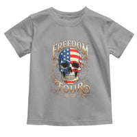 Freedom Tour 250 Years 1776-2026 American Flag Skull Toddler T Shirt Rock Aesthetic Patriotic Semiquincentennial 250th Anniversary