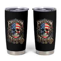 Freedom Tour 250 Years 1776-2026 American Flag Skull Tumbler Cup Rock Aesthetic Patriotic Semiquincentennial 250th Anniversary