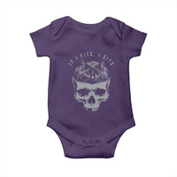 If I Fits I Sits Funny Cat in Skull Baby Onesie Dark Aesthetic Goth Cat Lover Gift for Macabre and Meme Fans