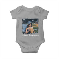 I Live Here Now Funny Doll Face Meme Baseball Lover Baby Onesie Game Day Reaction Sports Fan Gift