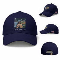 I Live Here Now Funny Doll Face Meme Baseball Lover Baseball Cap Game Day Reaction Sports Fan Gift