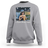 I Live Here Now Funny Doll Face Meme Baseball Lover Sweatshirt Game Day Reaction Sports Fan Gift