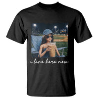 I Live Here Now Funny Doll Face Meme Baseball Lover T Shirt Game Day Reaction Sports Fan Gift