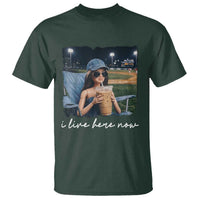 I Live Here Now Funny Doll Face Meme Baseball Lover T Shirt Game Day Reaction Sports Fan Gift