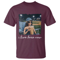 I Live Here Now Funny Doll Face Meme Baseball Lover T Shirt Game Day Reaction Sports Fan Gift