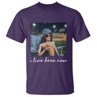 I Live Here Now Funny Doll Face Meme Baseball Lover T Shirt Game Day Reaction Sports Fan Gift
