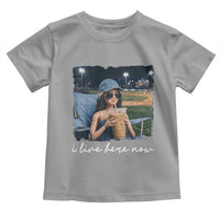 I Live Here Now Funny Doll Face Meme Baseball Lover Toddler T Shirt Game Day Reaction Sports Fan Gift