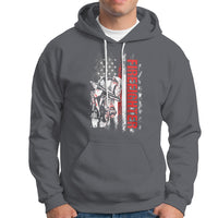 Firefighter Hoodie Firefighter Fireman American Flag Thin Red Line Firefighter - Wonder Print Shop
