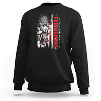 Firefighter Sweatshirt Firefighter Fireman American Flag Thin Red Line Firefighter - Wonder Print Shop