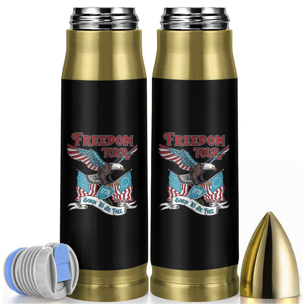 Patriotic American Eagle Bullet Tumbler 4th Of July 1776 Freedom Tour Born To Be Free